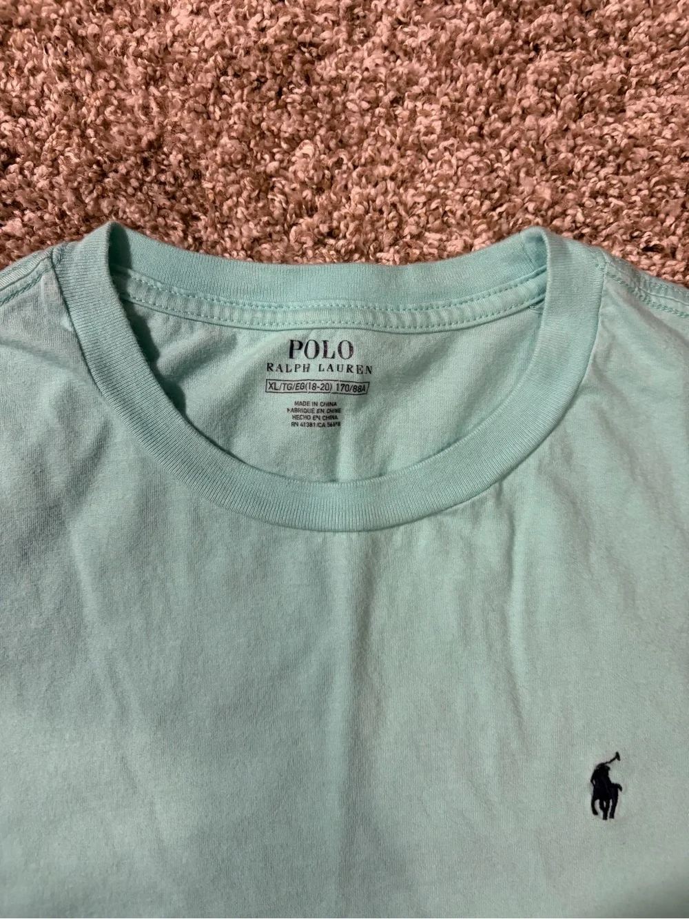 Polo by Ralph Lauren Light Aqua Crewneck T-Shirt